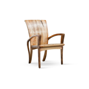 Sillón de Comedor Ndoro, Madera Maciza con Acabado Natural, Diseño Clásico, Muebles para Sala de Estar, Comedor, Hogar y Hotel - Product Image 1