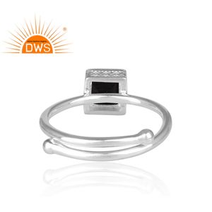 Bague ajustable en argent Sterling 925 pour filles, bijou fin, pierre précieuse, accessoire de luxe, nouvelle collection, vente en gros - Product Image 4