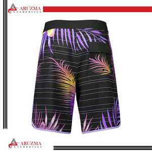 กางเกงชายหาดสไตล์ลำลองของผู้ชายกางเกงขาสั้นชายหาดดีไซน์ล่าสุดพร้อมพิมพ์ซับลิเมชันตามสั่ง - Product Image 4