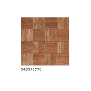 ตรวจสอบสีสองสีที่แตกต่างกันออกแบบกระเบื้องปูพื้นพอร์ซเลนพื้นไม้ 40x40 ซม - Product Image 2