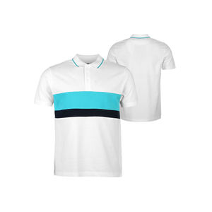 Polo en coton 100% pour homme avec motif manches courtes tissu tricoté respirant grande taille - Product Image 1