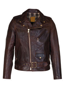 Al por mayor mejor calidad hombres moto estilo Real chaqueta de cuero - Product Image 2