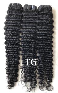 Venta al por mayor 100% Virgen cutícula alineado profundo rizado indio templo Remy humano 24 ''12A 11A solo donante pelucas crudas alto sin procesar - Product Image 3