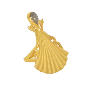 Fantastic Design Latest Statement Collection 925 Sterling Silver Peacock Ring Natural Labradorite Gemstone Gold Plated Jewelry - Product Image 2