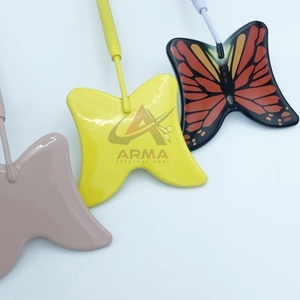 Espejo cosmético de acero con estampado de mariposa sostenible, Espejo de inspección de pestañas en forma de mariposa - Product Image 4