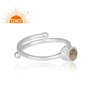 925 Sterling Silver Handmade Round Cut Natural <b>Labradorite</b> Gemstone Woman's Gift's <b>Rings</b> Jewelry Supplier - Product Image 3