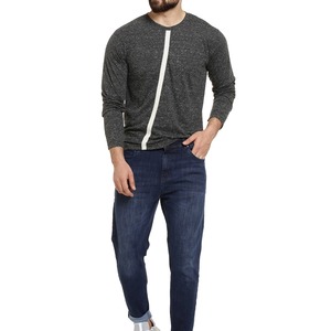 Vente en gros de t-shirts de sport unis décontractés pour hommes à manches longues activés par la sueur conception vierge col en O en microfibre - Product Image 5