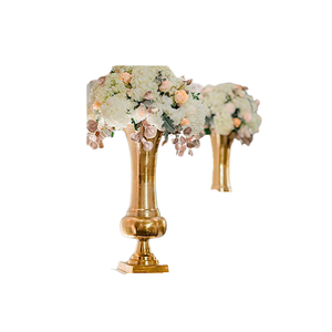 Brass Gold Color Flower Pots <b>Set</b> Of Two Round Shape Wedding Home And Hotel Decorative Flower <b>Vase</b> At Cheap Prices - Product Image 6