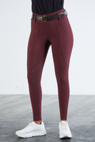 Horsekraft Culottes d'équitation en tissu doux pour femmes, respirantes, collants de fitness, respectueux de la peau du cheval, avec poche pour téléphone, personnalisables