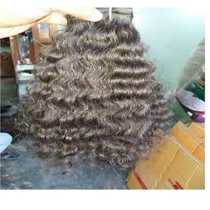 Extensiones de cabello humano de grado 12A cinta al por mayor 100 por ciento virgen parte inferior gruesa mano atada paquetes de cabello precio barato proveedor India - Product Image 6