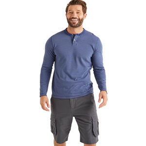 Chemises en coton à manches longues pour hommes, taille élastique, short-couleur personnalisée pour hommes - Product Image 4