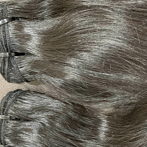Extensions de cheveux humains vierges indiens Remy lisses et soyeux, alignées, double trame machine, ondulation naturelle HD, ondulation profonde lâche, vente en gros - Product Image 1
