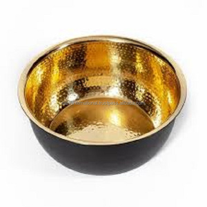 Bol de pédicure noir en acier inoxydable et matériau en cuivre Accessoire de chaise de pédicure confortable - Product Image 3