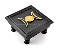 Table d'autel religieuse en bois gravé imitation antique pour décoration de mariage et cadeau