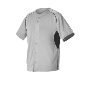 Camiseta de Béisbol para Hombre con Ribete Rojo, Manga Corta, Cierre de Botones, Absorbe la Humedad, Poliéster, Corte Regular, Ropa para Adultos - Product Image 6
