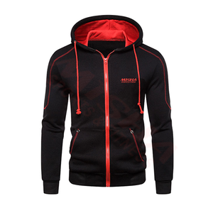 Thick Fleece Winter Zipper Hoodies For Men Hot Selling Street wear Zipper Hoodie - Product Image 1
