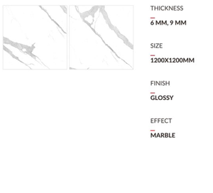 Azulejos de losa de porcelana de 9mm de espesor 1200x1200mm de calidad AAA, modernos antideslizantes, resistentes al desgaste, de alta durabilidad, antirotura, al por mayor - Product Image 4