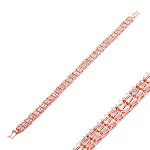 Pulsera de tenis con forma geométrica, brazalete turco hecho a mano, joyería de plata de ley 925, venta al por mayor - Product Image 1