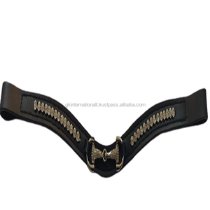 BANDAS PARA CEJAS DE CABALLO DE CUERO DE ALTA CALIDAD CON CRISTALES DE PEDRERÍA BLING CHAIN BRIDLE BROW BAND TODOS LOS TAMAÑOS - Product Image 1