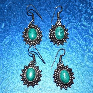 รับต่างหู Turquise Oval Earings ออนไลน์: ต่างหูรูปวงรีสำหรับขาย - Product Image 1