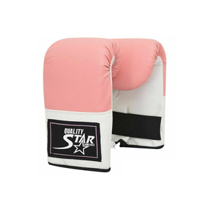 Guantes de boxeo de diseño OEM, Color rosa y blanco, lisos, hechos con cuero de PU, hechos en paquistaní - Product Image 1