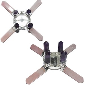 Pierre semi-précieuse Crafts Crystal-Rose-Lapis Lazuli Générateur d'énergie - Product Image 1