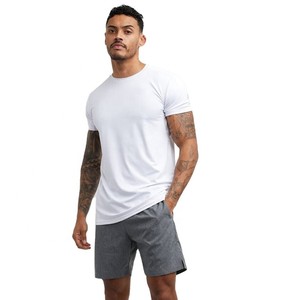 Conjunto de pantalones cortos de verano para hombre, camiseta blanca transpirable personalizada con pantalones cortos grises, conjunto doble - Product Image 5