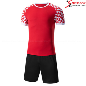 Hot-Selling Soccer Uniform Kit Sublimation Printed Jersey Set Custom Color Logo Quick-Drying <b>Stand</b> Collar Custom Size Men's - Product Image 3