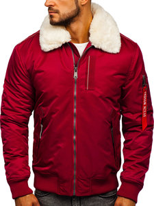 Blouson aviateur d'hiver personnalisable de haute qualité pour hommes avec col montant nouvelle tendance vêtements de plein air décontractés lettre Logo inclus - Product Image 5