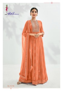 Nouvel arrivage de vêtements de mariage et de fête Séquence de broderie en fausse georgette lourde Salwar Kameez avec Dupatta femmes indiennes c - Product Image 3