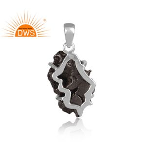 Colgante de plata esterlina fina hecho a mano, colgante de piedras preciosas de meteorito, proveedor de joyería, Colección delicada - Product Image 3