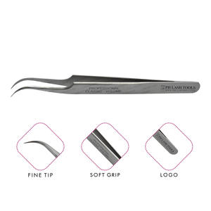 Eyelash Extension Tweezer in Mirror Polish Color with Light Curved Tip Design Private Label, Curved Pointed Eyelash Tweezer - Product Image 1