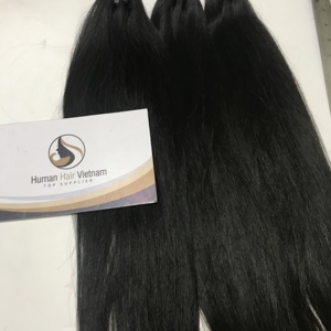 Cheveux humains vierges de style vietnamien Double Drawn, lot de mèches naturelles de qualité supérieure, vente en gros, cuticules - Product Image 3