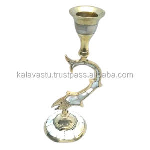 Bougeoir d'église en laiton fait à la main grand vadrouille en métal Design pour la décoration intérieure - Product Image 1