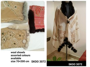 2022 Stylish Wool <b>Scarf</b> Wholesale High Quality Retro Wool Fur Hijab for <b>Women</b> Breathable Striped Shawl for Spring <b>Winter</b> Retro - Product Image 2