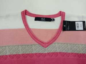 เสื้อผ้าคุณภาพสูง ค้างสต็อก แบรนด์ดัง เสื้อสเวตเตอร์คอวี แคชเมียร์ ลายทาง แขนยาว สำหรับผู้หญิง - Product Image 2