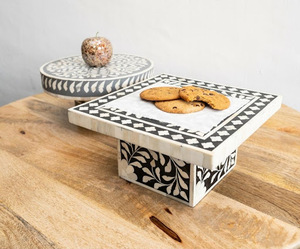 Unique indien fait à la main chameau os incrustation gâteau support vente chaude maison décorative directe usine gros exportateur - Product Image 3