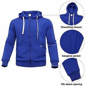 ชุดกีฬาผู้ชาย,หนาเฮฟวี่เวทเชือกหูรูดสองชิ้นชุดวอร์มสวมหัวฤดูใบไม้ร่วงชุดลำลอง - Product Image 2