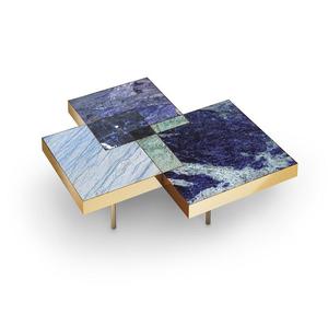 Table basse de nidification de looks modernes de conception d'intersection avec le dessus de marbre au prix de gros bon marché du vendeur indien - Product Image 4