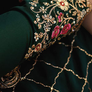 ชุดเดรสเอวสูงของผู้หญิงเดรสปาร์ตี้ตอนเย็นแขนยาวเดรสไปงานปาร์ตี้สไตล์อินเดียดีไซน์ใหม่ - Product Image 4