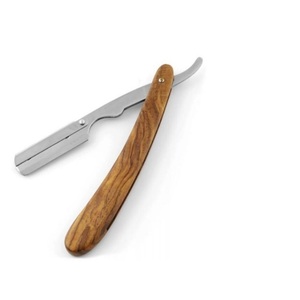Haute qualité professionnel pliant manche en bois bord droit rasage rasoir choix du barbier - Product Image 1