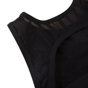 2024 chaud Sexy sans couture Fitness solide noir Patchwork conception antichoc sport soutien-gorge pour les femmes - Product Image 4