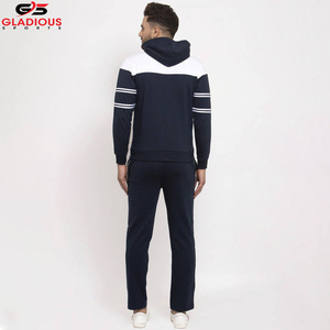 Chándal de algodón con cremallera para hombre, traje deportivo con cremallera, chándal con logotipo personalizado para invierno - Product Image 3