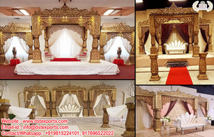 Palais Royal Jodha Akbar mariage Mandap ensemble mariage doré Mandap à Bollywood Design Palais Royal Jodha Akbar mariage Mandap UK - Product Image 4