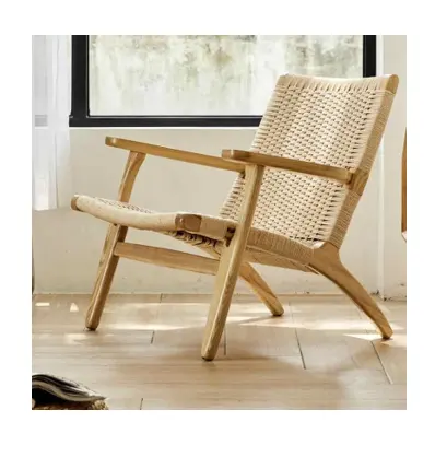 Relax Rattan Bamboo Chair to read book - Vintage Bamboo Rattan dining chair for home garden hotel furniture building project