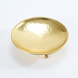 Stylish <b>Hammered</b> Gold Soap <b>Holder</b> Best Bathroom Decor for Hotels Restaurant - Product Image 1