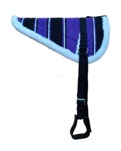 Y&Z Tapis de selle sans bretelles en coton violet de qualité supérieure, nouveau design, confortable, personnalisable, avec étriers et sangle, pour l'équitation - Product Image 2