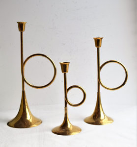 BRASSWORLD INDIA Handmade Elegant Tall Brass Candlestick Holder Metal <b>Candle</b> <b>Stand</b> for Home Decor Inspired by INS Style - Product Image 4