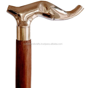 Bastón Premium bastón de latón con forma de elefante mango de diseño vintage hecho de madera maciza de la Rosa India marrón. - Product Image 4