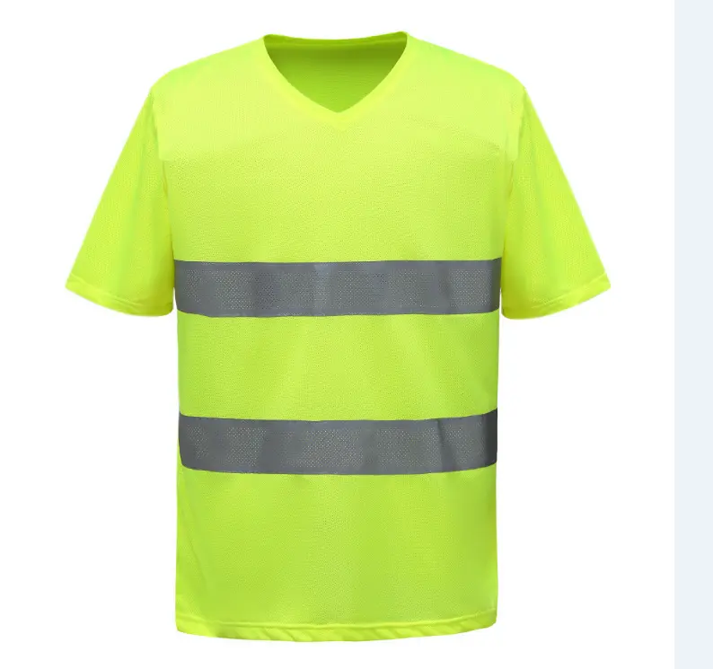 Maglietta Polo arancione fluorescente alta visibilità camicie a maniche corte di sicurezza ad alta visibilità